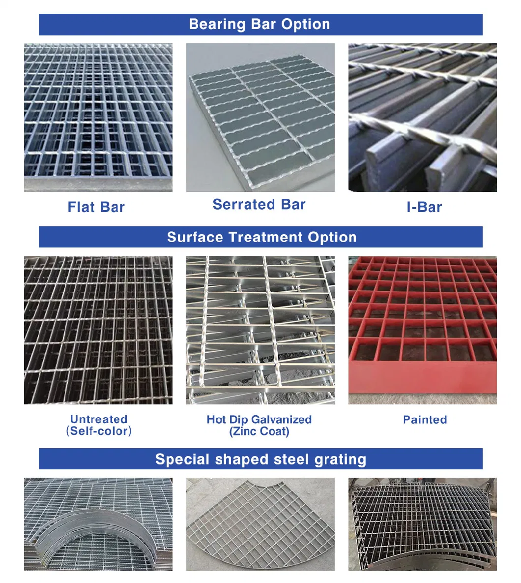 OEM কাস্টমাইজড হট ডাম্প গ্যালভানাইজড প্ল্যান / সারিযুক্ত স্টিল গ্রিটিং প্ল্যাটফর্ম পাথওয়ে / ড্রেন ট্রেঞ্চ কভার জন্য 2