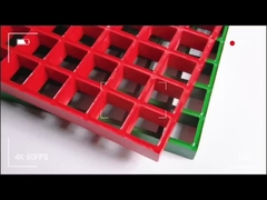 স্কয়ার জাল 20*20*40 উচ্চ শক্তি ক্ষয় প্রতিরোধী সঙ্গে ফাইবারগ্লাস / FRP ছাঁচনির্মাণ গ্রিটিং