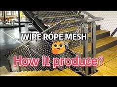 নমনীয় এক্স প্রবণতা 1.2 মিমি স্টীল রোপ মেষ জন্য Balustrade