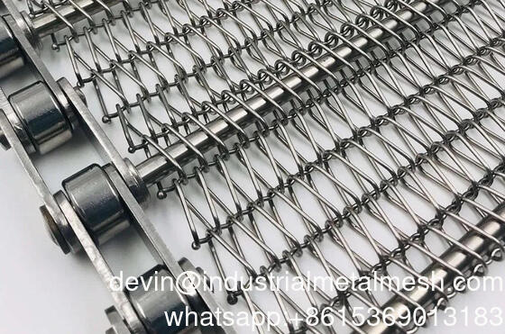 এসএস৩০৪ স্পাইরাল গ্রিড বেল্ট জাল ড্রায়ার কুলার বেল্ট জন্য