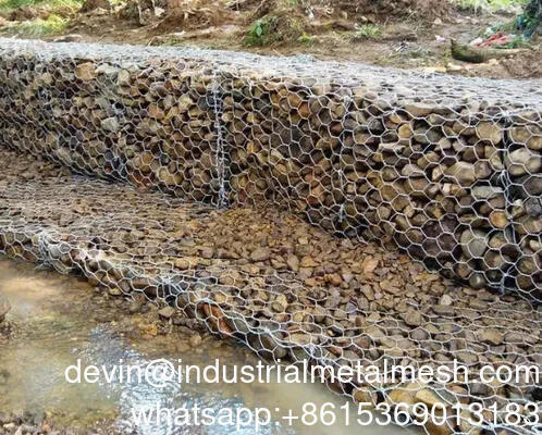 নদীখাত সুরক্ষার জন্য টেকসই হট ডিপ গ্যালভানাইজড ওয়েল্ডেড মেশ গ্যাবিওন ওয়্যার বাস্কেট