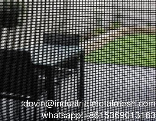 304 উপাদান 110 ব্যাসার্ধ কালো স্টেইনলেস স্টীল নিরাপত্তা উইন্ডো স্ক্রিন জাল, স্টেইনলেস স্টীল পোকামাকড় পর্দা
