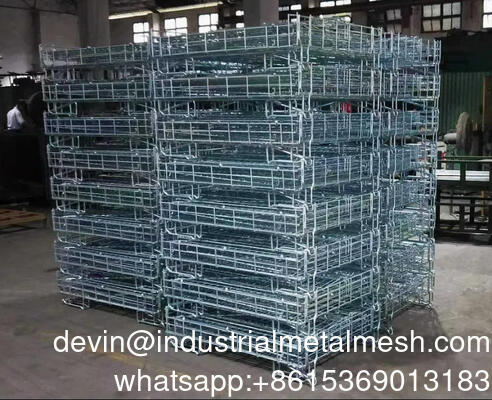 এক্সপ্রেস ডেলিভারি জন্য ভারী দায়িত্ব কাস্টমাইজড লজিস্টিক ভাঁজযোগ্য ভাঁজযোগ্য তারের জাল রোল খাঁচা