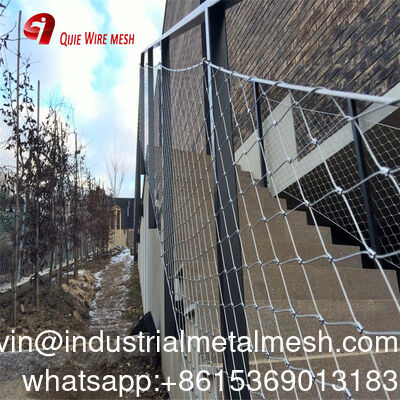 304 316 উচ্চ-শক্তি স্টেইনলেস স্টীল হ্যান্ড-উইথড ফার্লড ক্যাবল ওয়্যার রোপ মেশ বাগান বেড়া জন্য