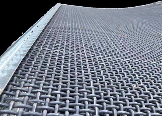 স্পন্দিত পর্দা জাল উচ্চ ম্যাঙ্গানিজ 65Mn ইস্পাত তারের খনি পেষণকারী চালনি পর্দা জাল কারখানা মূল্য