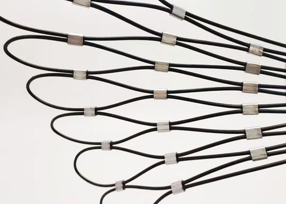 পাখি জালের খাঁচার জন্য উচ্চ প্রসার্য শক্তি নমনীয় প্রাণী ঘের 316 স্টেইনলেস স্টীল তারের দড়ি জাল