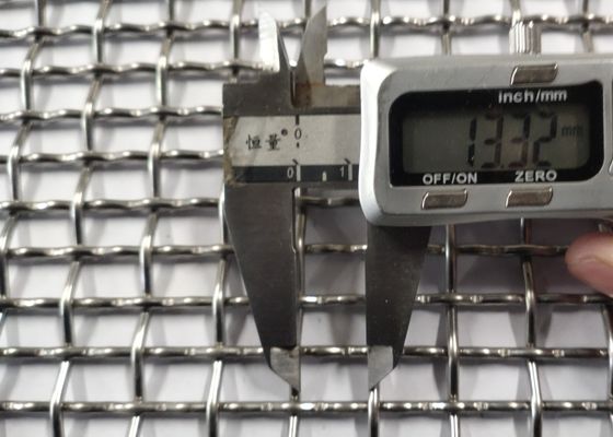 উচ্চ প্রসার্য শক্তি 8x13mm খোলার স্টেইনলেস স্টীল ক্রাম্পড ওয়্যার জাল
