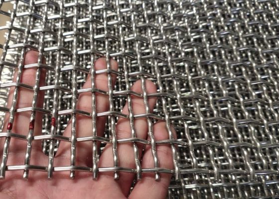উচ্চ প্রসার্য শক্তি 8x13mm খোলার স্টেইনলেস স্টীল ক্রাম্পড ওয়্যার জাল
