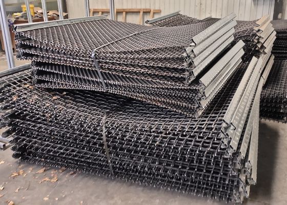 Crimped স্টোন পেষণকারী ওয়্যার মেশ খনি Sieving জন্য স্পন্দিত পর্দা