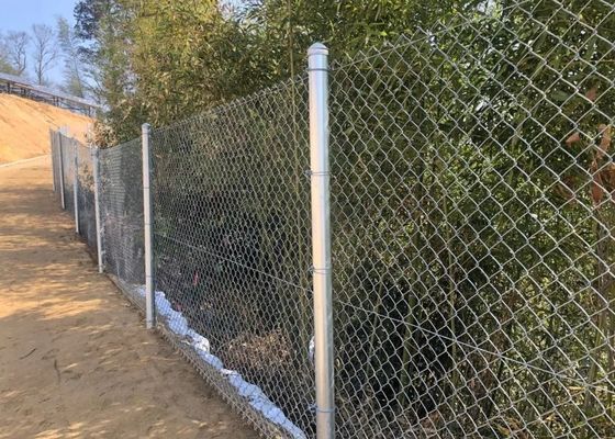 2.5mm-3.0mm হট ডিপ গ্যালভানাইজড চেইন লিঙ্ক বেড়া 9 গজ