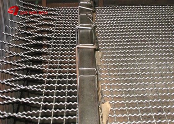 উচ্চ প্রসার্য শক্তি 8x13mm খোলার স্টেইনলেস স্টীল ক্রাম্পড ওয়্যার জাল