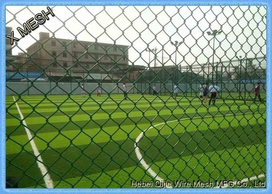 গ্যালভানাইজড হোল সাইক্লোন 60x60 50 ফুট পিভিসি প্রলিপ্ত চেইন লিঙ্ক ফেন্সিং উচ্চ 1.8 মি