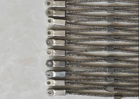 চিড়িয়াখানার জন্য 1.5 মিমি পুরুত্ব SS 316 তারের দড়ি বেড়া স্টেইনলেস স্টীল দড়ি জাল