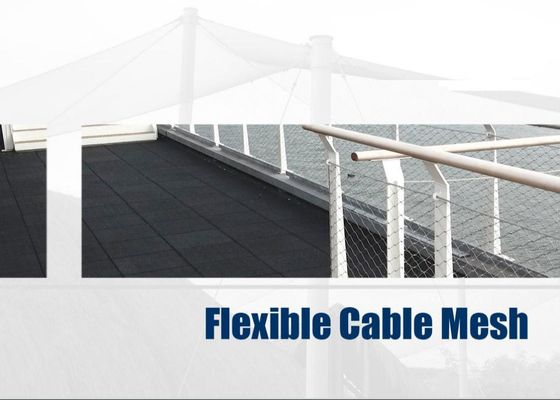 Ss316l 1-6mm 20x20mm স্টেইনলেস স্টীল গিঁটযুক্ত দড়ি মেশ