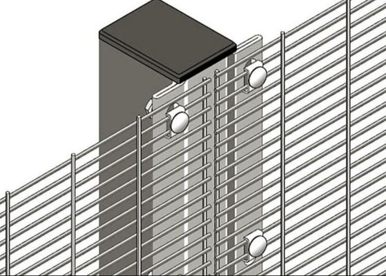 ইস্পাত এন্টি ক্লাইম্ব 358 ওয়্যার মেশ ফেন্সিং হাই সিকিউরিটি