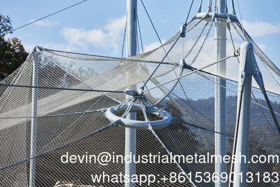 গরম বিক্রয় পণ্য Ss 316 নমনীয় স্টেইনলেস স্টীল Ferrule তারের তারের দড়ি Mesh জন্য সিঁড়ি বেড়া