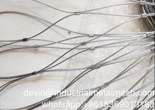 গরম বিক্রয় নমনীয় স্টেইনলেস স্টীল রোপ জাল তারের দড়ি জাল