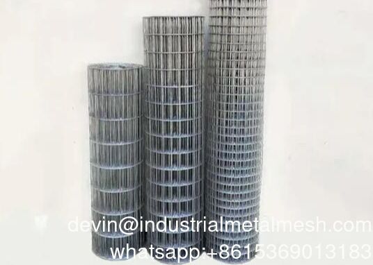 বর্গাকার বোনা লোহার তারের জাল গ্যালভানাইজড স্টিলের তারের কাপড়ের জাল হাঁস-মুরগির জাল ঝালাই করা তারের জাল