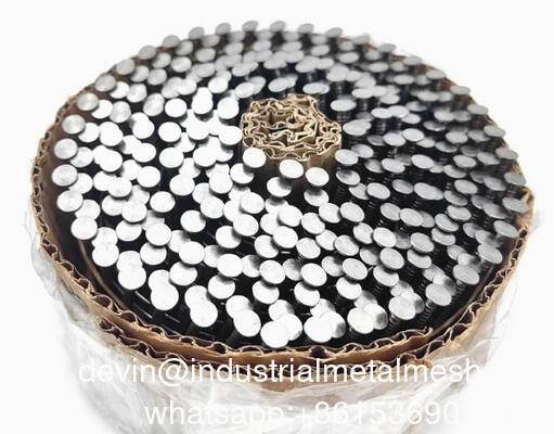 2-3/8 "X. 099 পেইন্ট হলুদ স্ক্রু / স্পাইরাল প্যালেট কয়েল নখ 9000PCS