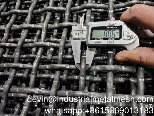 65mn ক্রাম্পড ওয়্যার জাল বোনা স্ক্রিন ক্রাশার কম্পনশীল স্ক্রিন জাল কাস্টমাইজড হুক কম্পনশীল সিভ