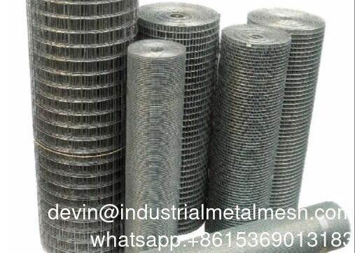 গরম ডুব Rouleau De Grillage গ্যালভানাইজড স্টীল তারের জাল ঝালাই জাল বেড়া 1/2 '' 1/4' গ্যালভানাইজড তারের জাল