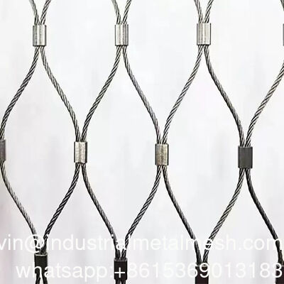 304 Stainless Steel Wire Flexible Cable Rope X-Type Infill Rope Mesh Balustrade Protective Net