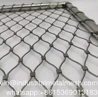 304 316 স্টেইনলেস স্টীল রোপে Mesh/ক্যাবল Mesh/সবুজ দেয়াল এবং সুরক্ষার জন্য সজ্জিত তারের Mesh