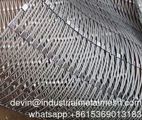316 Hot Sale Factory Supply Woven Enclosure Mesh Fence Guardrail Stainless Steel 316 Flexible Wire Rope Mesh Net Bending Cutting