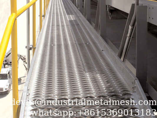 OEM Tec-Sieve গ্রিপ স্ট্রট সেফটি গ্রিট/Perforated Metal Walkway Grating/Catwalk Grating