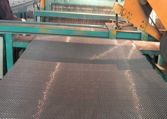 Crimped বোনা স্পন্দিত স্ক্রীন মেশ খনির জন্য হুক আছে