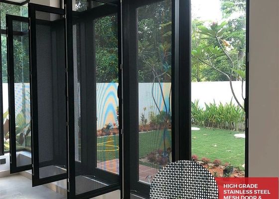 দীর্ঘস্থায়ী এন্টি-চুরি 11mesh স্টেইনলেস স্টীল 304 316 কালো ইপোক্সি লেপা নিরাপত্তা পর্দা জন্য উইন্ডো