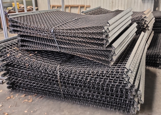 Crimped স্টোন পেষণকারী ওয়্যার মেশ খনি Sieving জন্য স্পন্দিত পর্দা