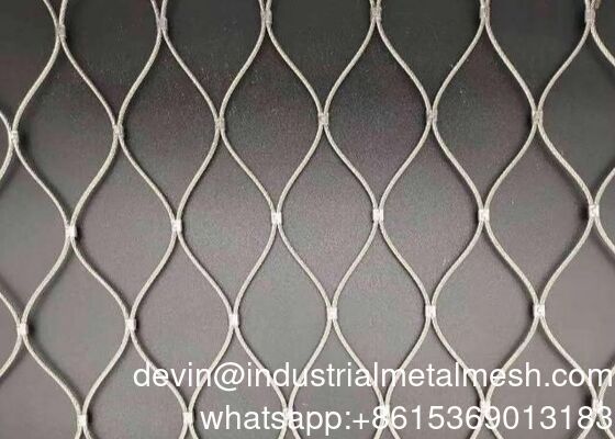 High Precision AISI 304/308/316 Cable Mesh About SUS Wire Rope Mesh for Construction Protection