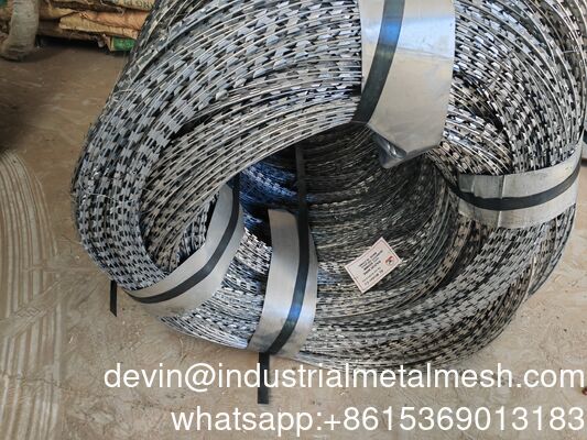 সিকিউরিটি Bto-22 ব্লেড স্টেইনলেস প্রোটেক্টিভ ওয়েল্ডেড স্টিল রেজার বার্বেড ওয়্যার মেশ রোল