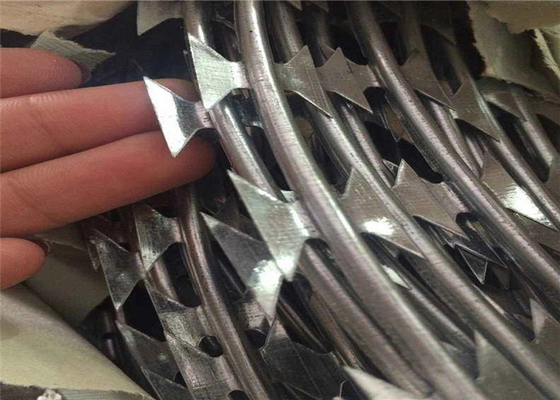 উচ্চ নিরাপত্তা Cbt-60 Cbt-65 Concertina রেজার কাঁটাতারের জাল বেড়া
